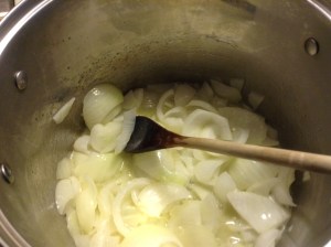 Onions and butter to start